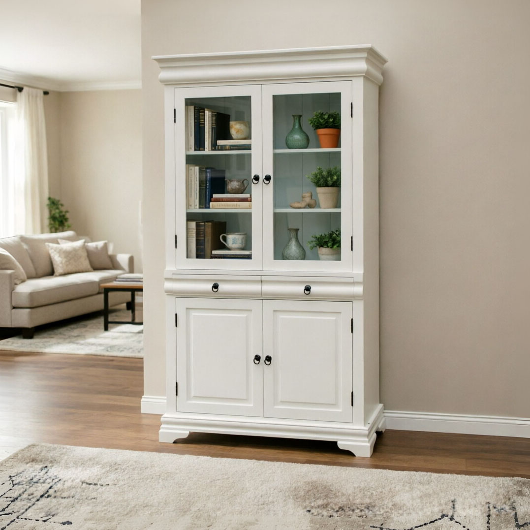 American country style white Bookcase